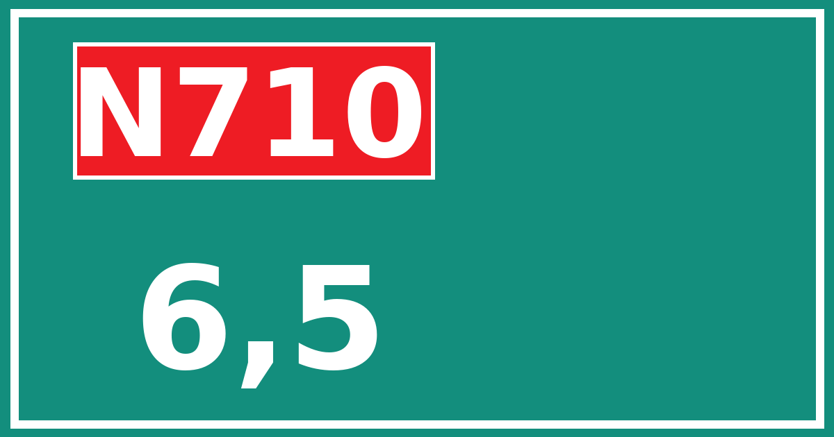 Hectometerbord N710 6,5