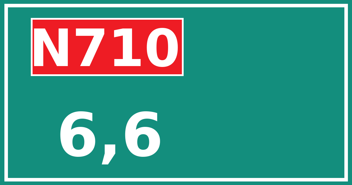 Hectometerbord N710 6,6