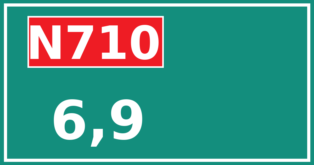 Hectometerbord N710 6,9