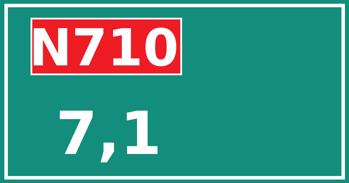 Hectometerbord N710 7,1
