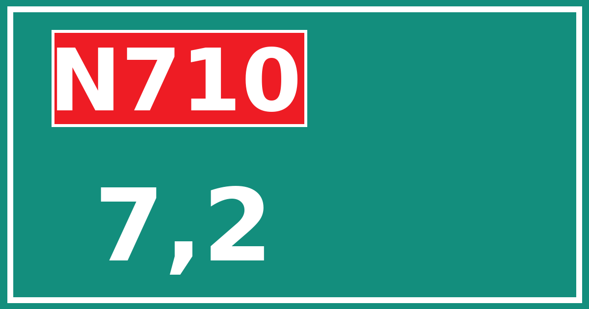 Hectometerbord N710 7,2