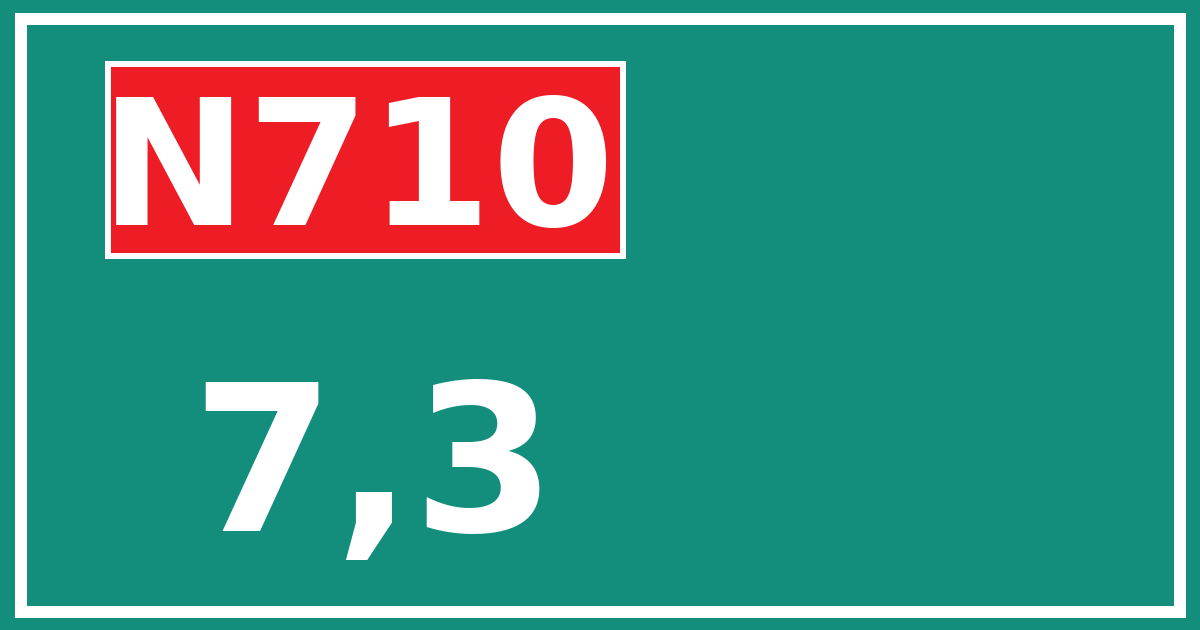 Hectometerbord N710 7,3