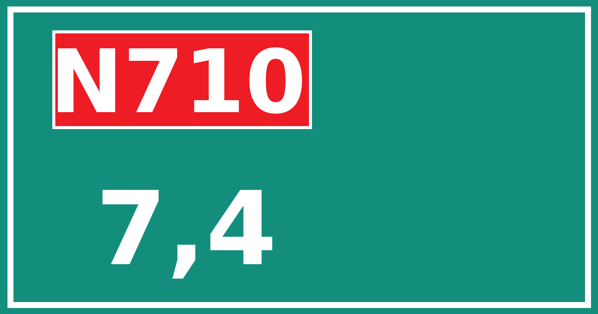 Hectometerbord N710 7,4