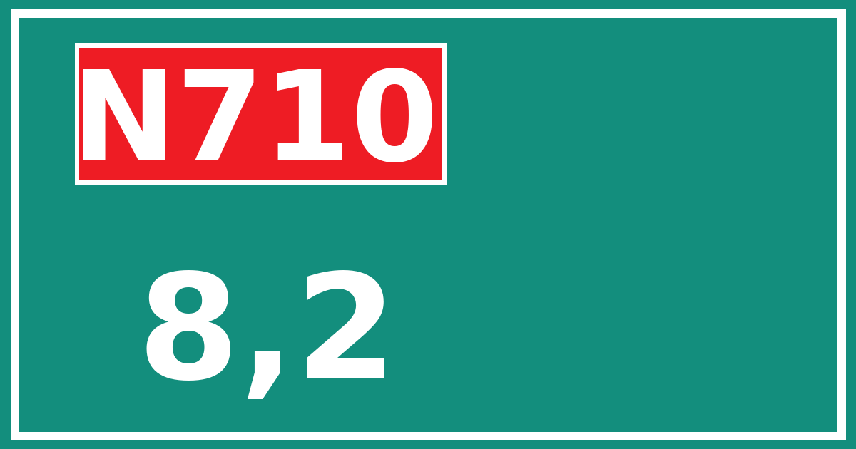 Hectometerbord N710 8,2