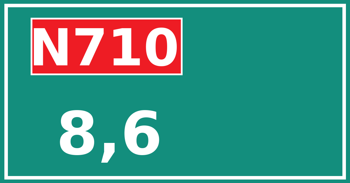 Hectometerbord N710 8,6