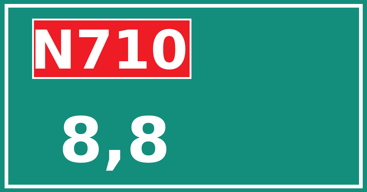 Hectometerbord N710 8,8