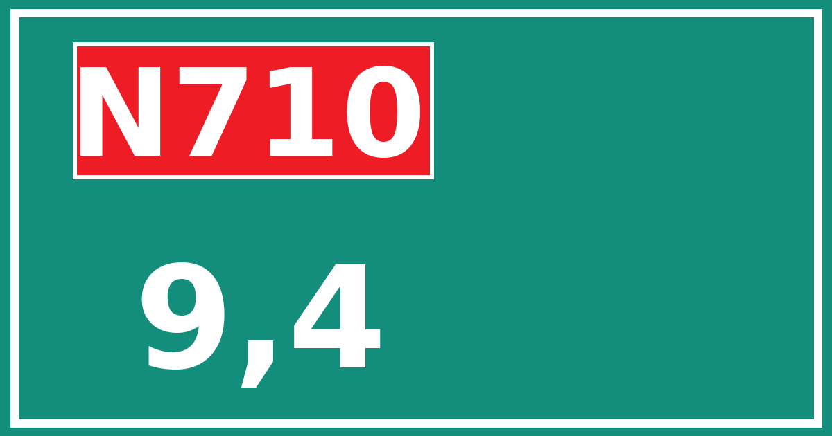 Hectometerbord N710 9,4
