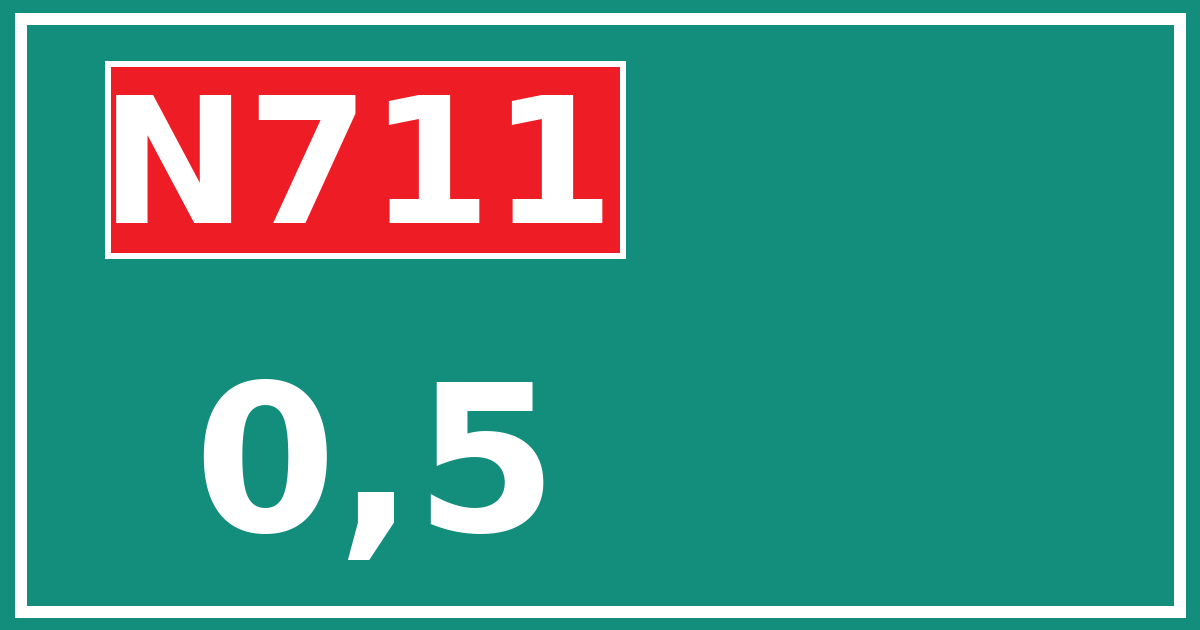 Hectometerbord N711 0,5