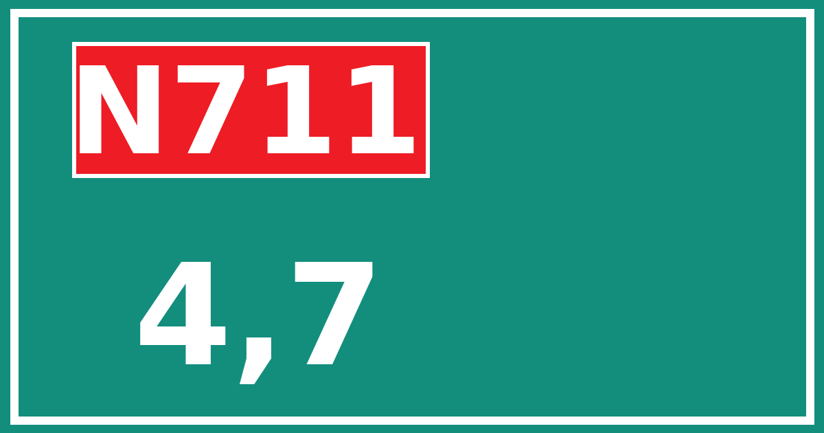 Hectometerbord N711 4,7