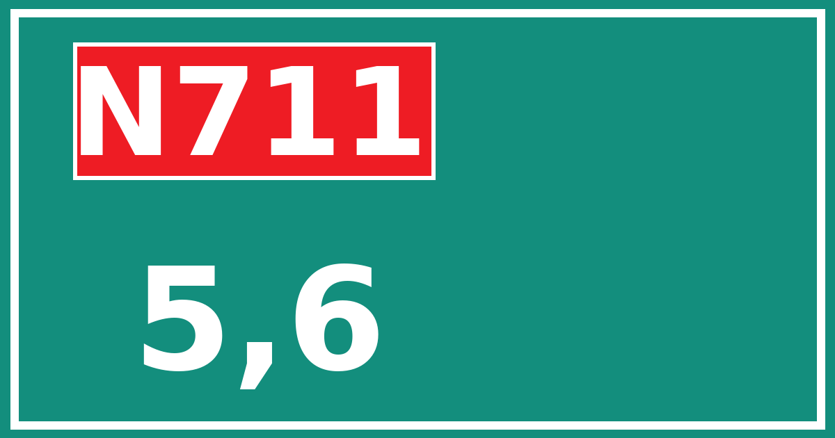 Hectometerbord N711 5,6