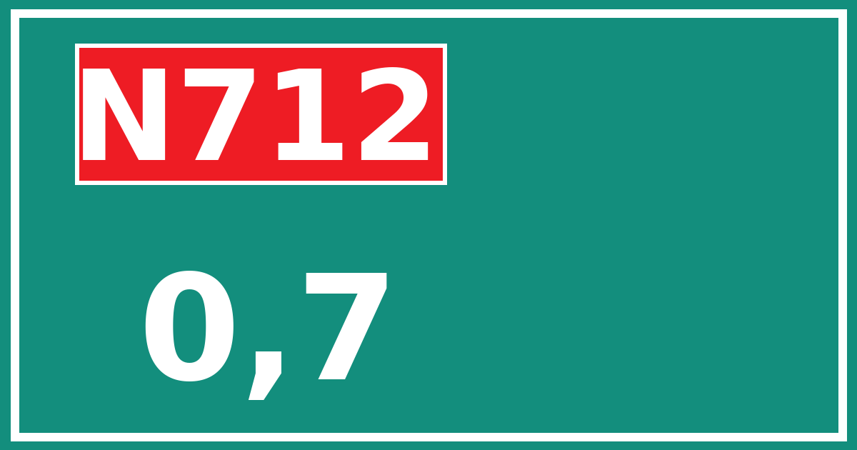 Hectometerbord N712 0,7