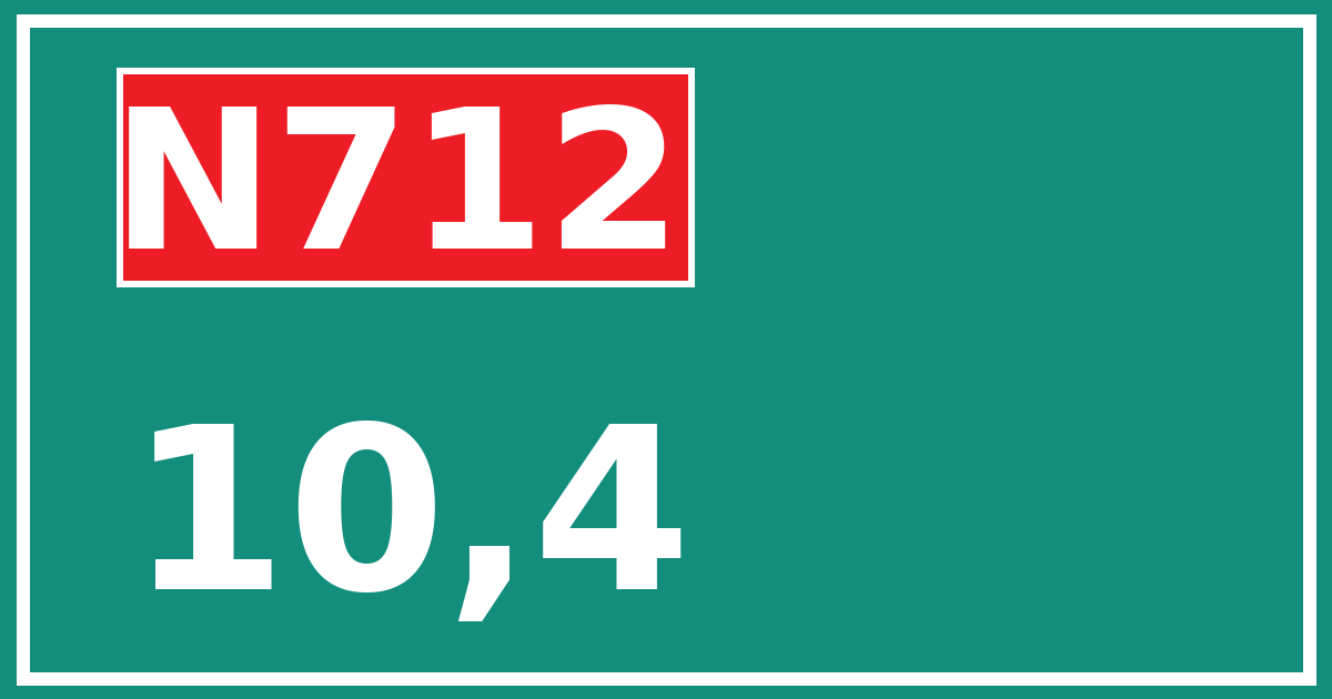 Hectometerbord N712 10,4