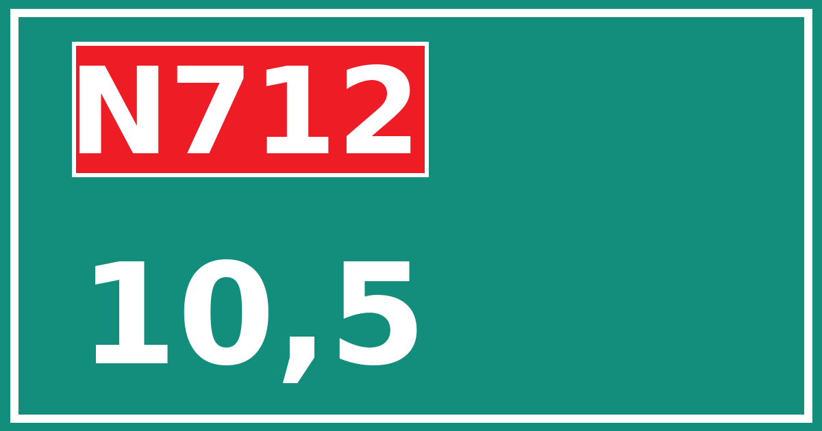 Hectometerbord N712 10,5