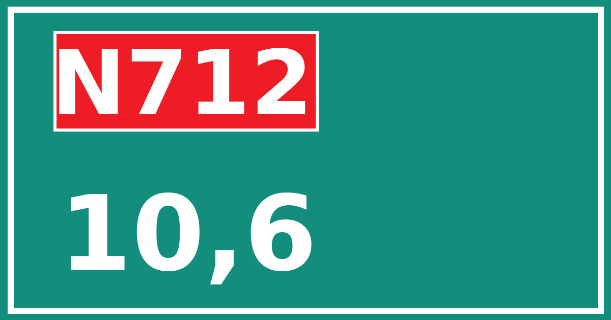Hectometerbord N712 10,6