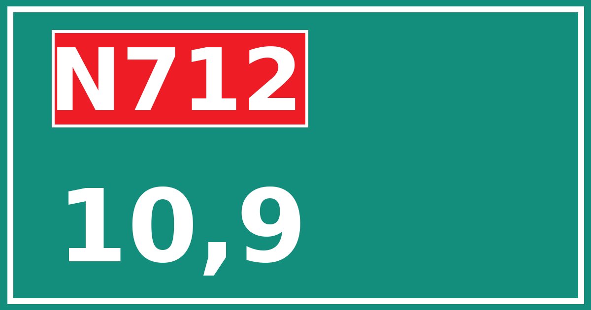 Hectometerbord N712 10,9