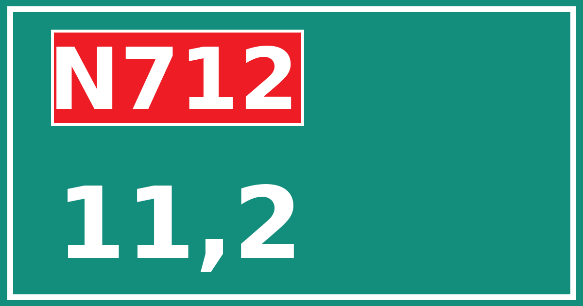 Hectometerbord N712 11,2