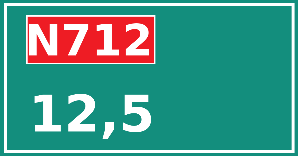 Hectometerbord N712 12,5