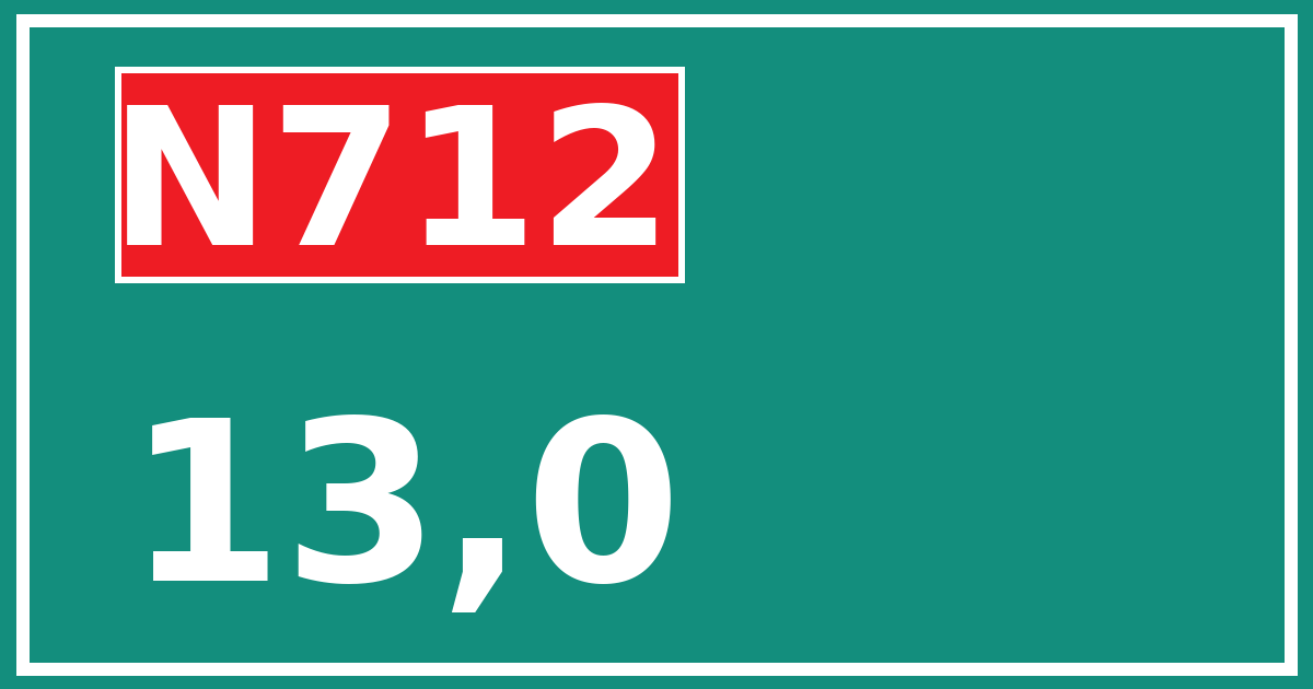Hectometerbord N712 13,0