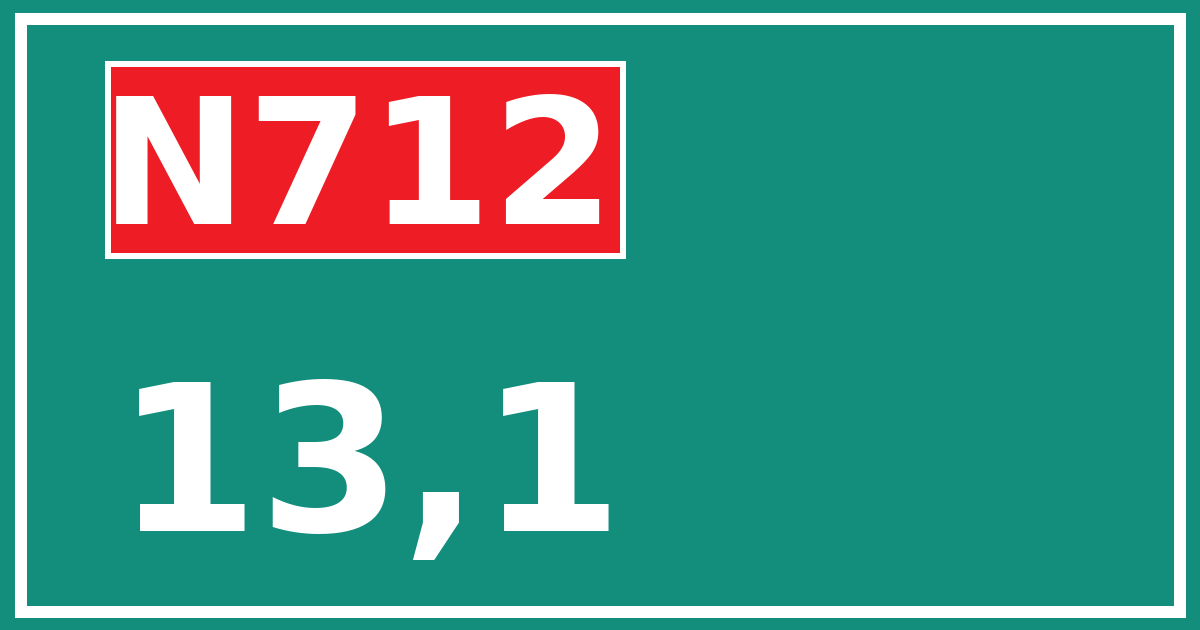 Hectometerbord N712 13,1