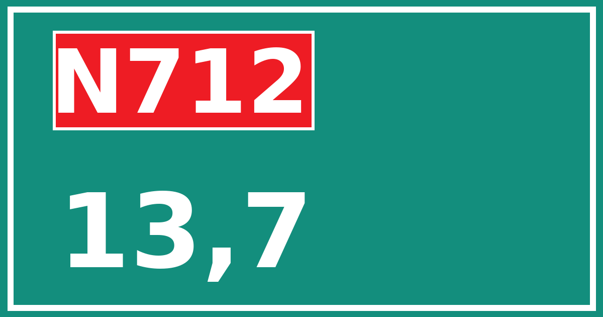 Hectometerbord N712 13,7