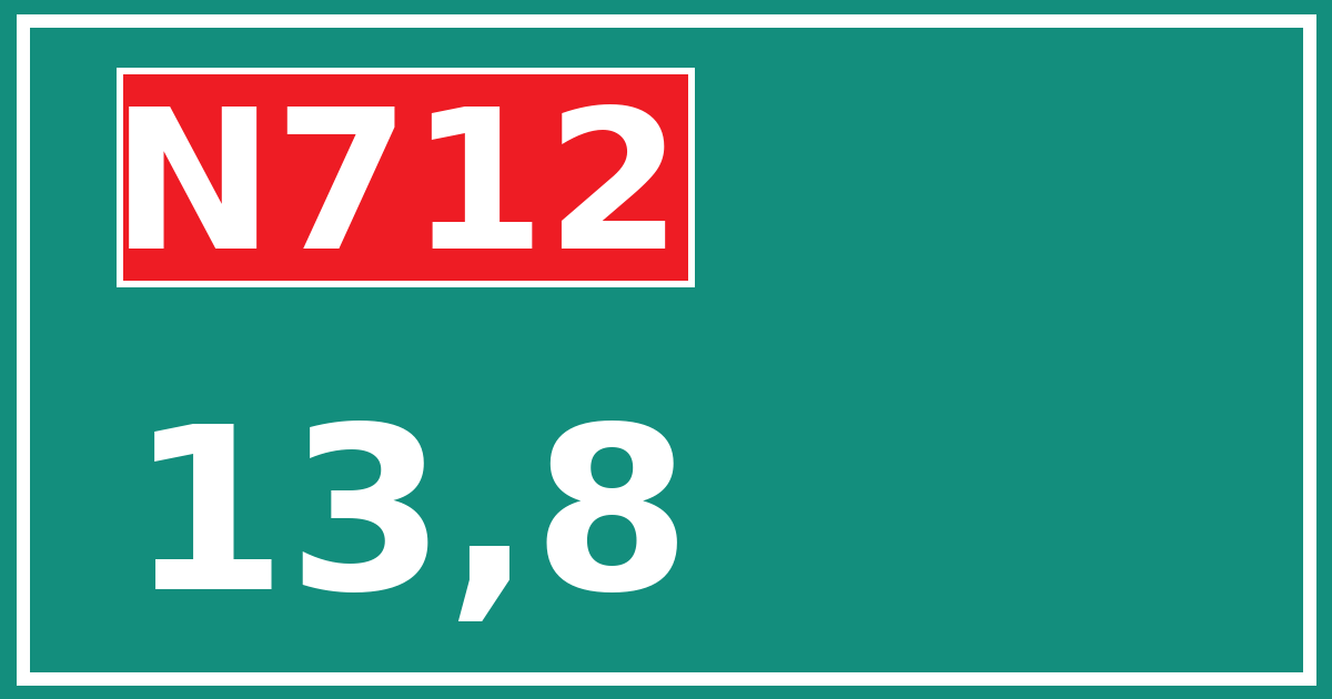 Hectometerbord N712 13,8