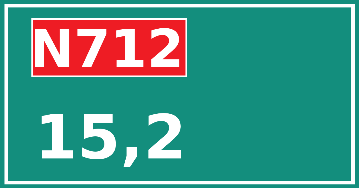 Hectometerbord N712 15,2