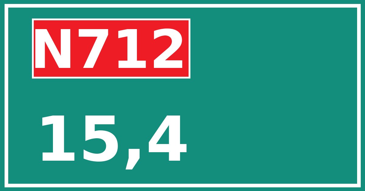 Hectometerbord N712 15,4
