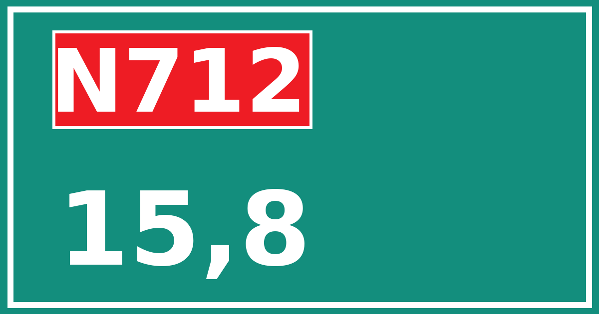 Hectometerbord N712 15,8