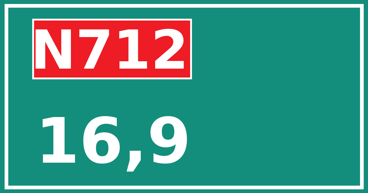 Hectometerbord N712 16,9