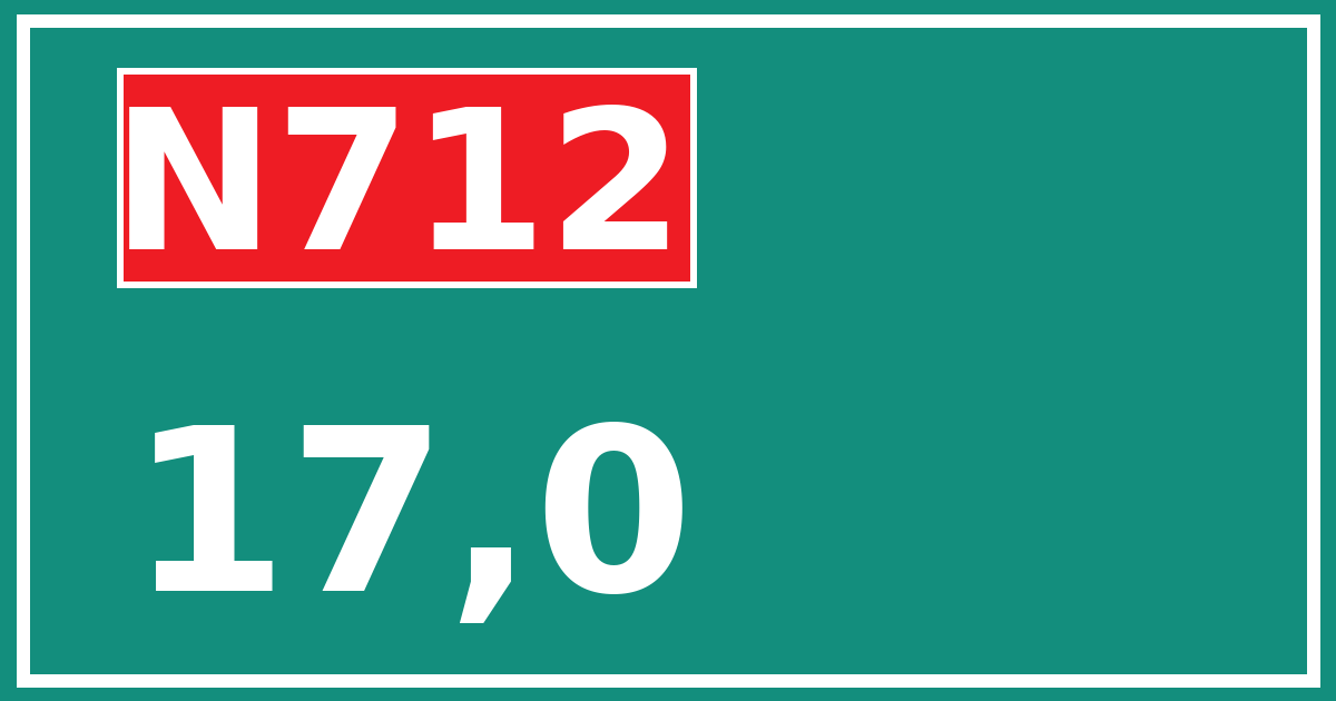 Hectometerbord N712 17,0