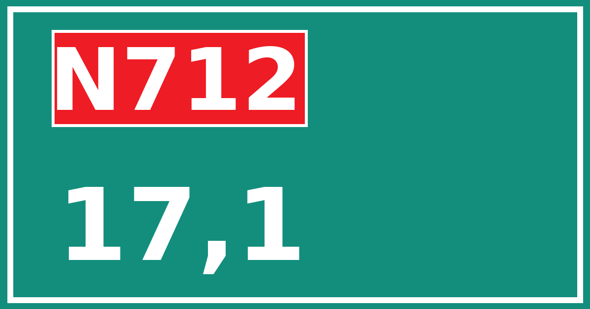 Hectometerbord N712 17,1