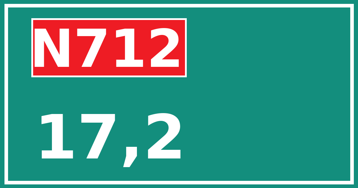 Hectometerbord N712 17,2