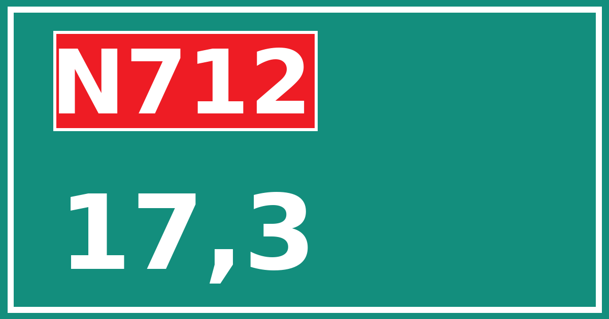 Hectometerbord N712 17,3