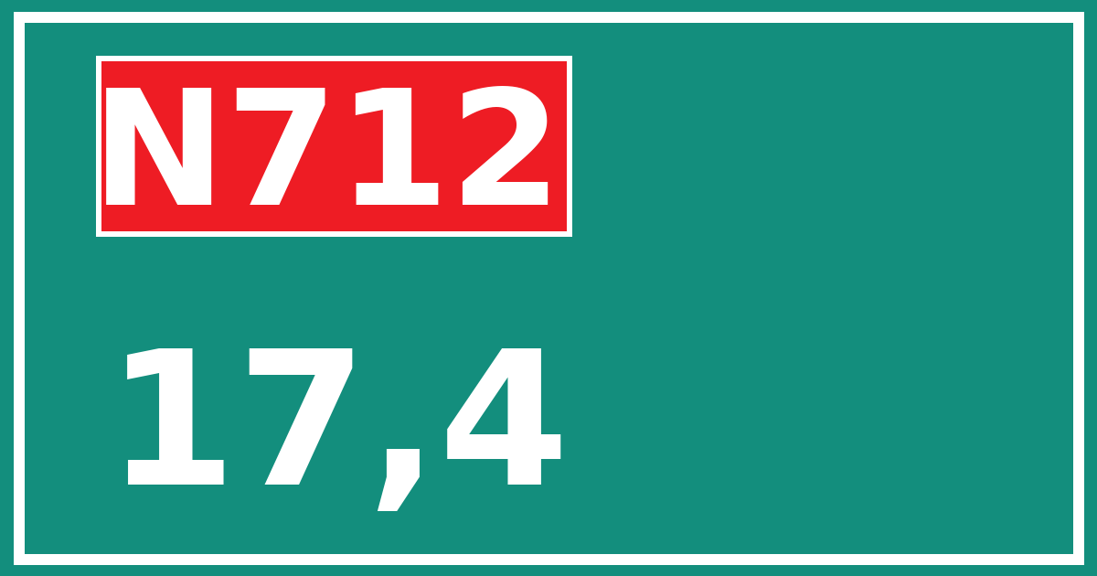 Hectometerbord N712 17,4