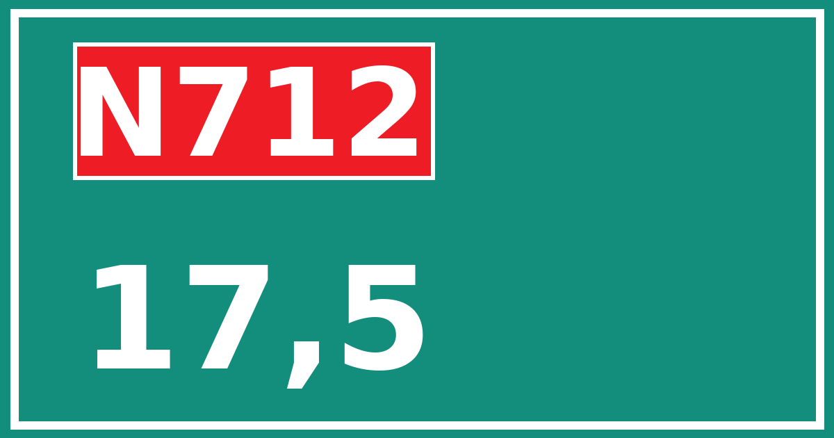 Hectometerbord N712 17,5