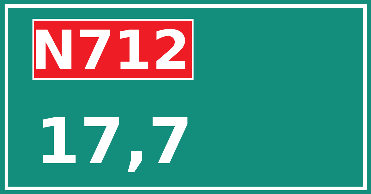 Hectometerbord N712 17,7