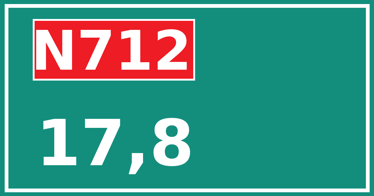 Hectometerbord N712 17,8