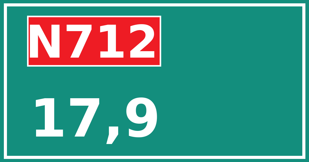 Hectometerbord N712 17,9