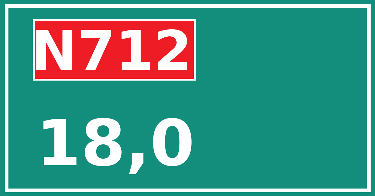Hectometerbord N712 18,0