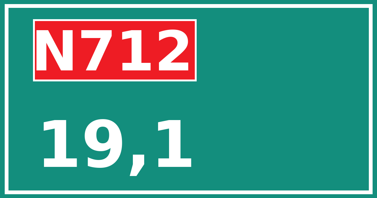 Hectometerbord N712 19,1