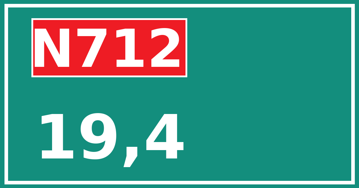Hectometerbord N712 19,4