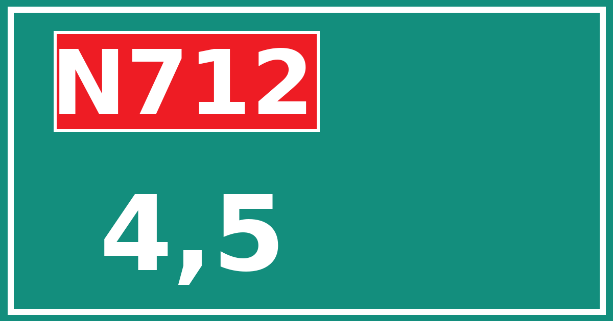 Hectometerbord N712 4,5