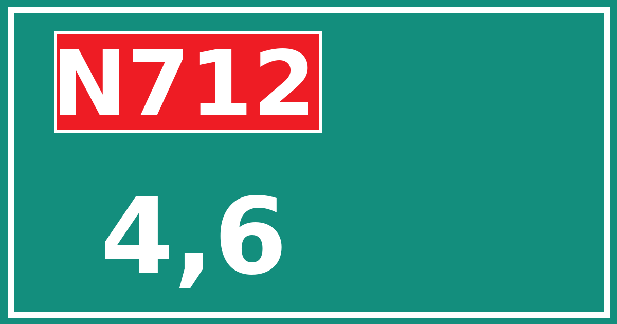 Hectometerbord N712 4,6