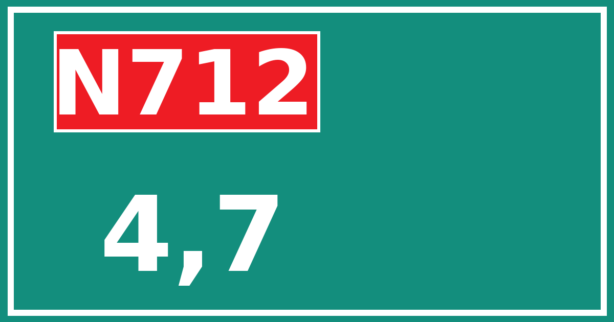 Hectometerbord N712 4,7