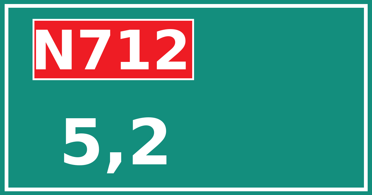 Hectometerbord N712 5,2