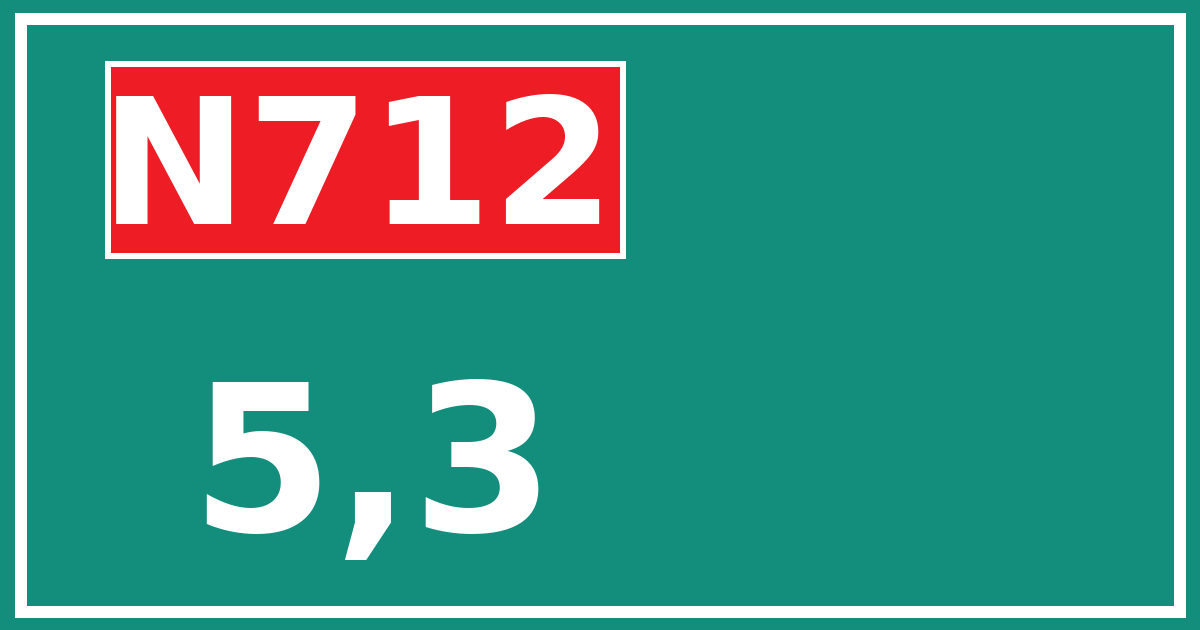 Hectometerbord N712 5,3