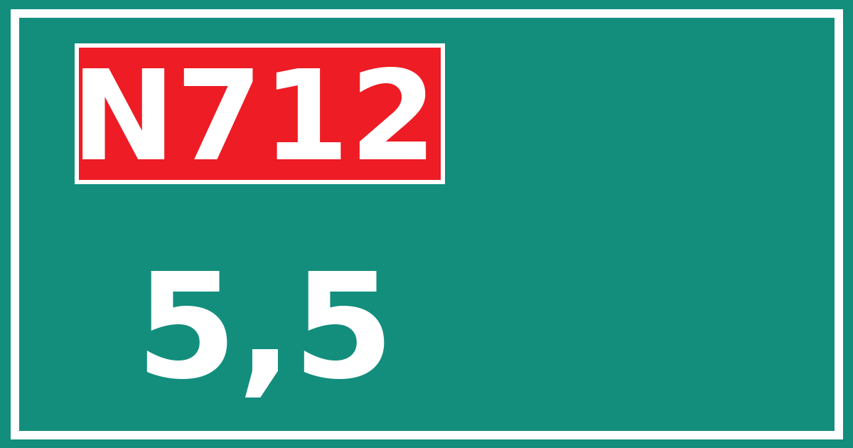 Hectometerbord N712 5,5