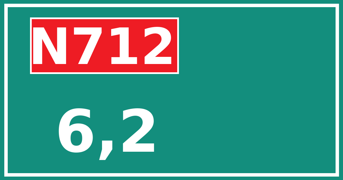 Hectometerbord N712 6,2