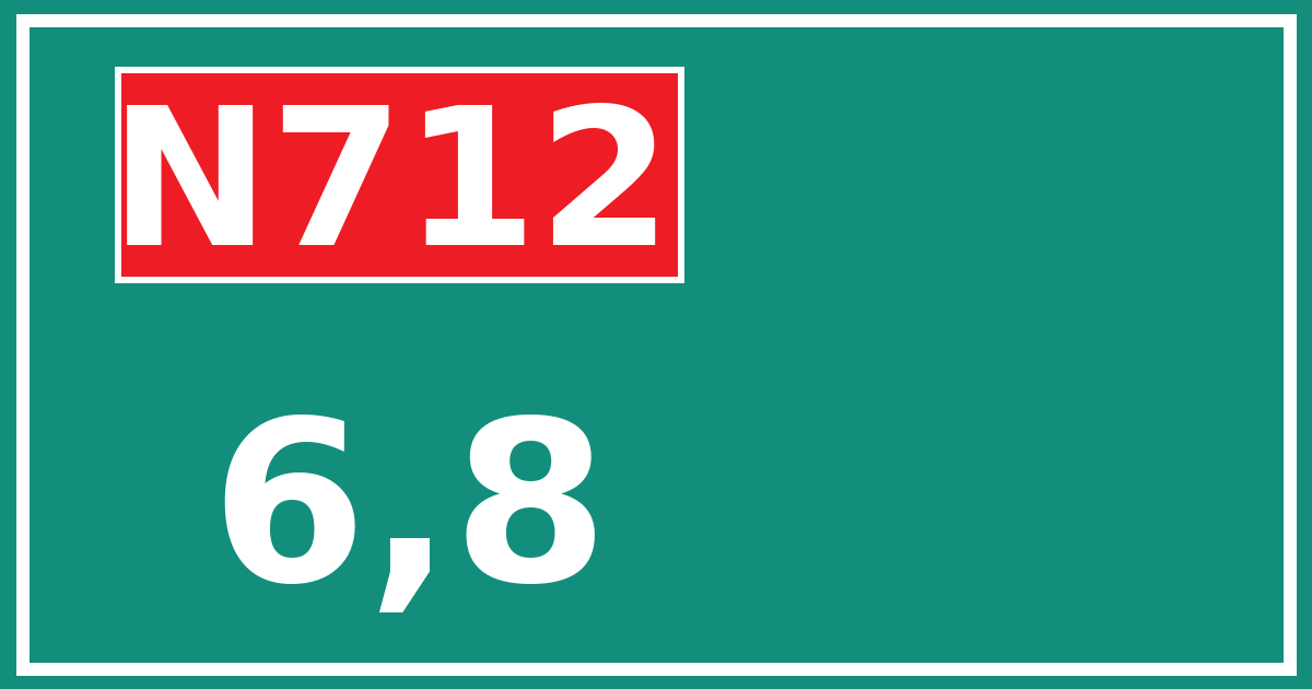 Hectometerbord N712 6,8