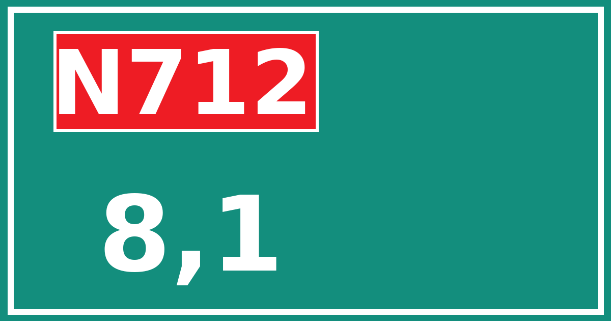 Hectometerbord N712 8,1